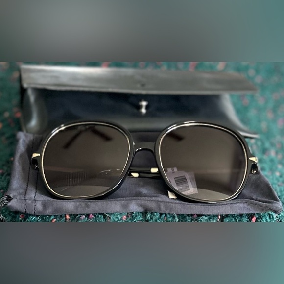RARE rag & bone 1031/G/S Oversized Round Sunglasses NWT Full Set